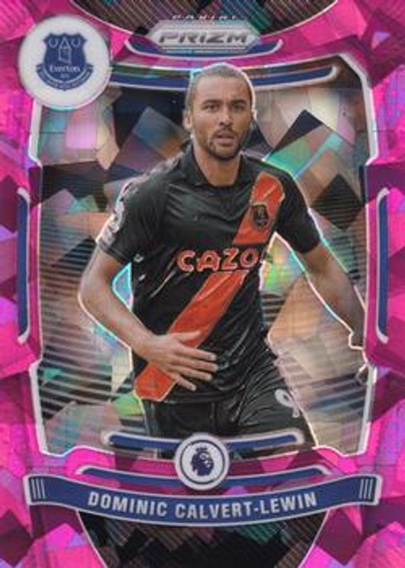 Dominic Calvert-Lewin 2021 Prizm Premier League #105 Pink Ice RAW