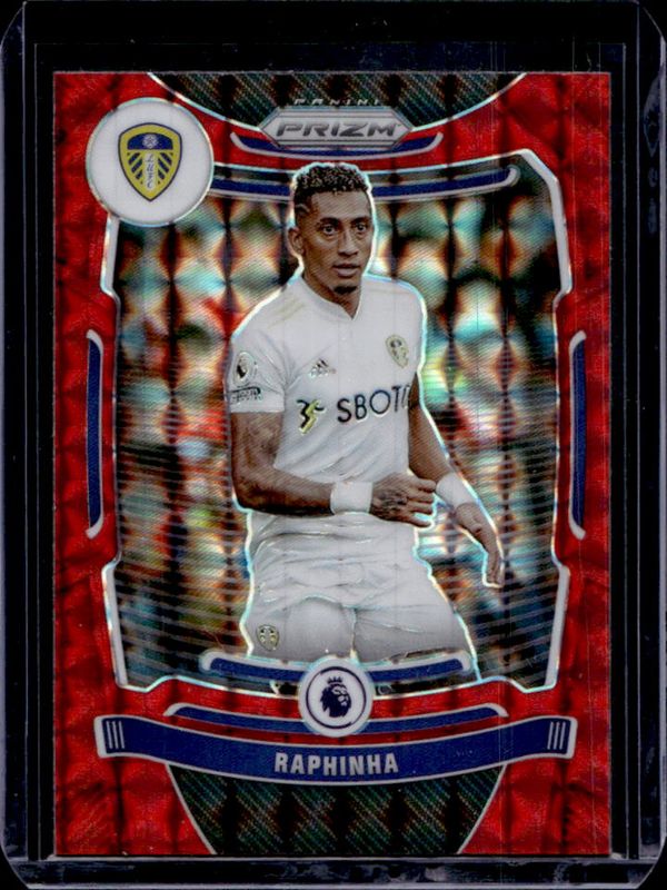 Raphinha 2021 Prizm Premier League #220 Red Mosaic RAW