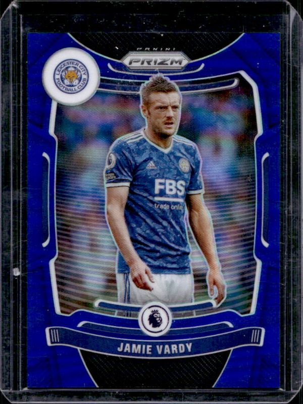 Jamie Vardy 2021 Prizm Premier League #28 Blue /340 RAW