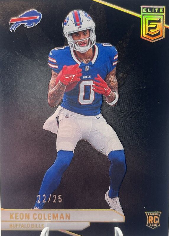 Keon Coleman 2024 Elite #166 Black /25 Rookie RAW