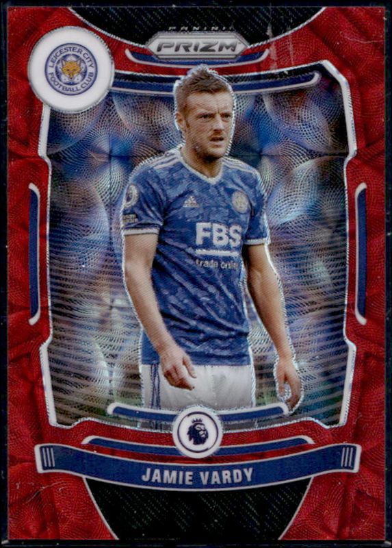 Jamie Vardy 2021 Prizm Premier League #28 Choice Red /29 RAW