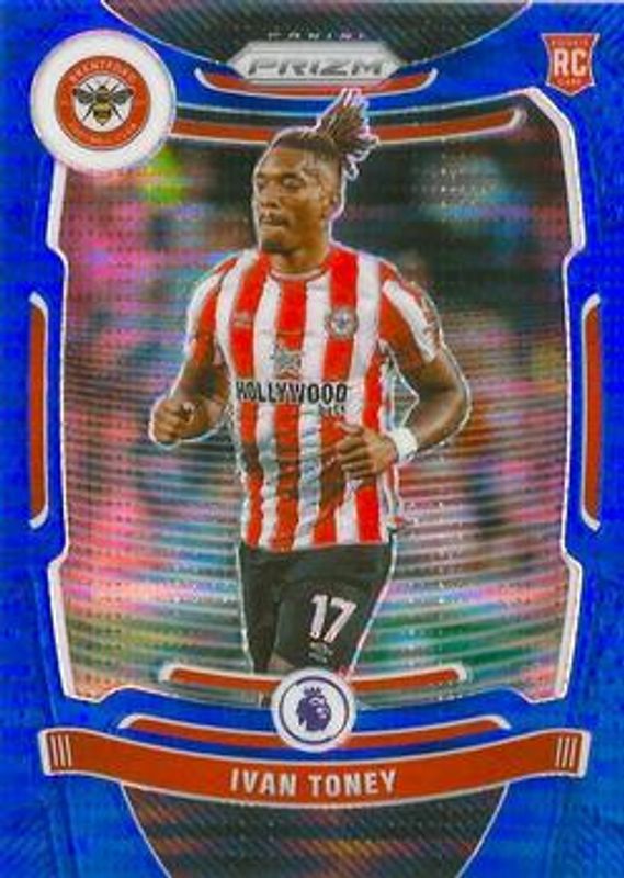 Ivan Toney 2021 Prizm Premier League #150 Breakaway Blue /199 Rookie RAW