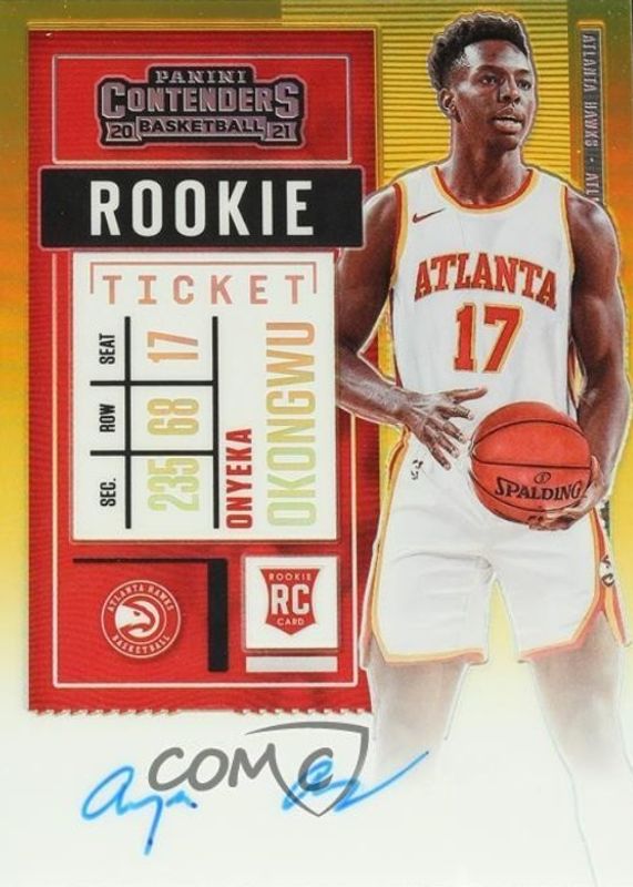 2020 Contenders #107 Rookie Ticket Auto - Premium Gold /10 (Facing Forward)