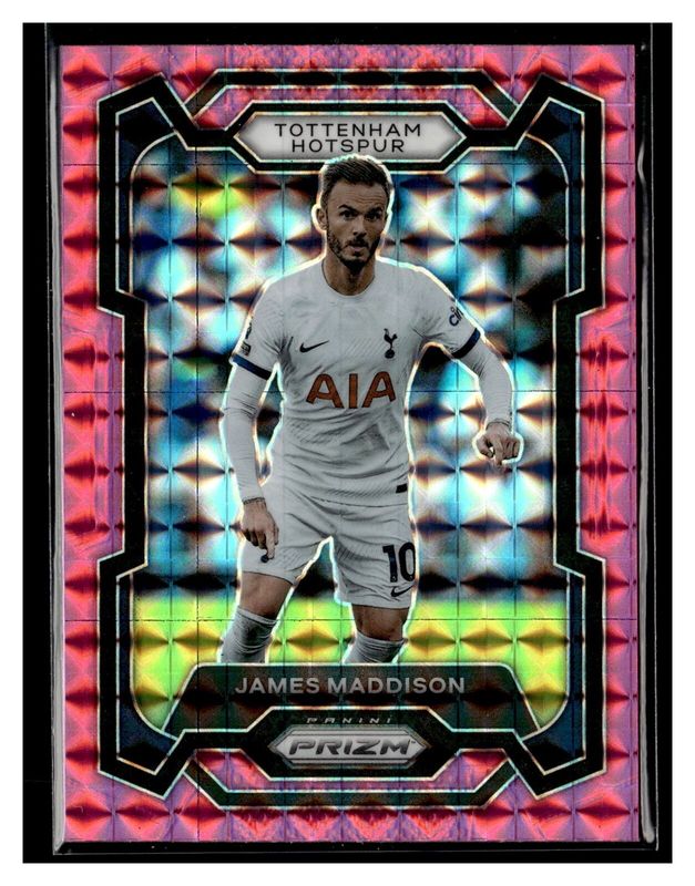 James Maddison 2023 Prizm Premier League #128 Pink Mosaic RAW