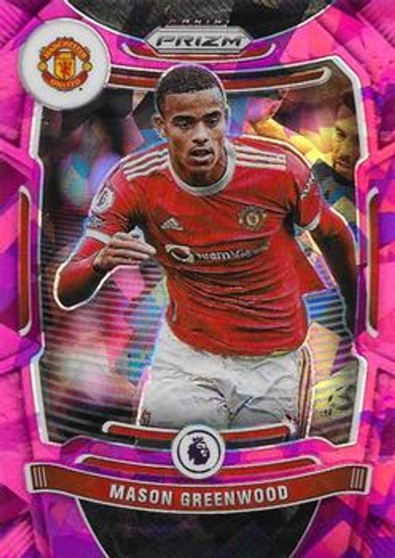Mason Greenwood 2021 Prizm Premier League #281 Pink Ice RAW