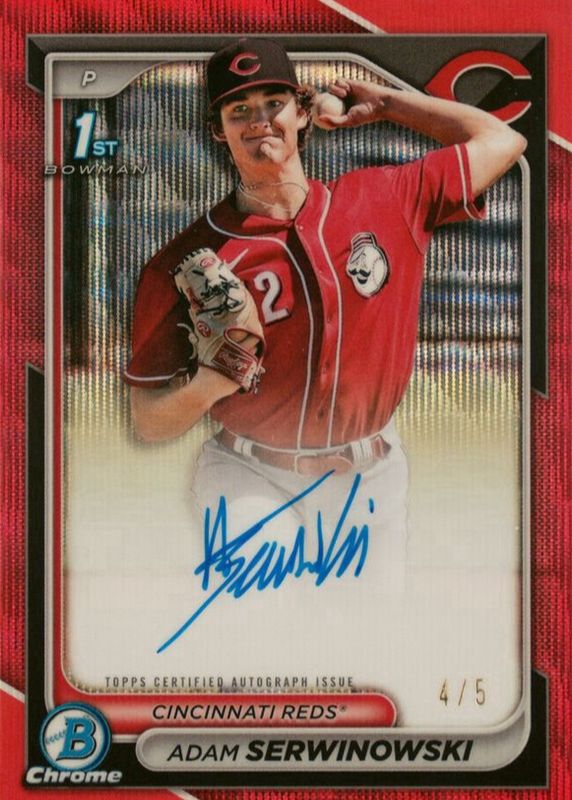 2024 Bowman Chrome #CPA-ASE Prospect Auto - Red Wave Refractor /5 (1st)