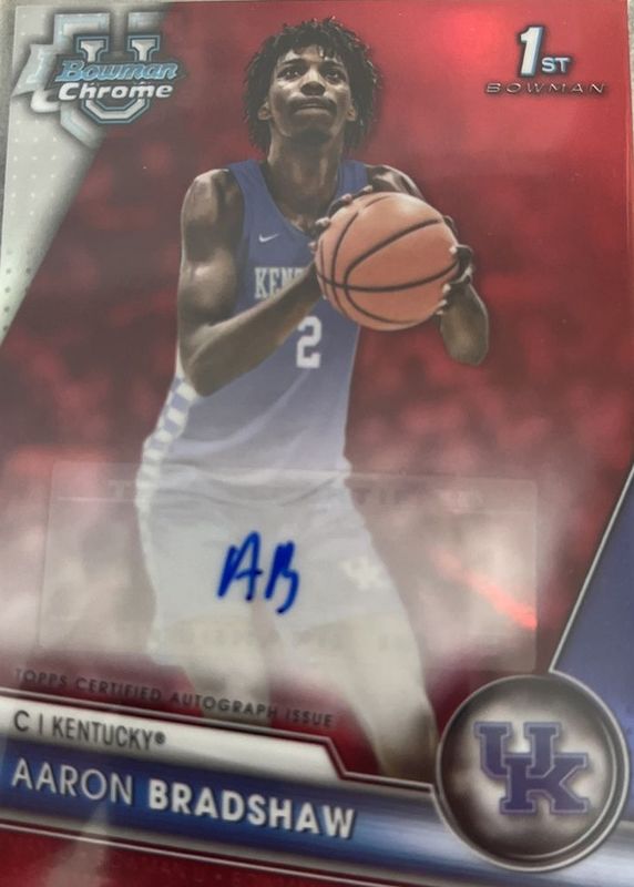 2023 Bowman Chrome University #BCPA-AB Prospect Auto - Red Refractor /5 (1st)