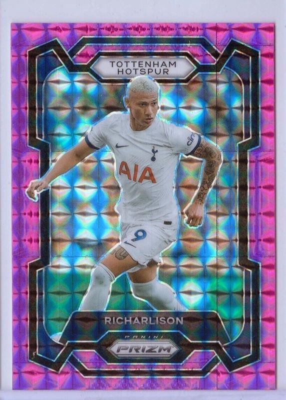 Richarlison 2023 Prizm Premier League #129 Pink Mosaic RAW