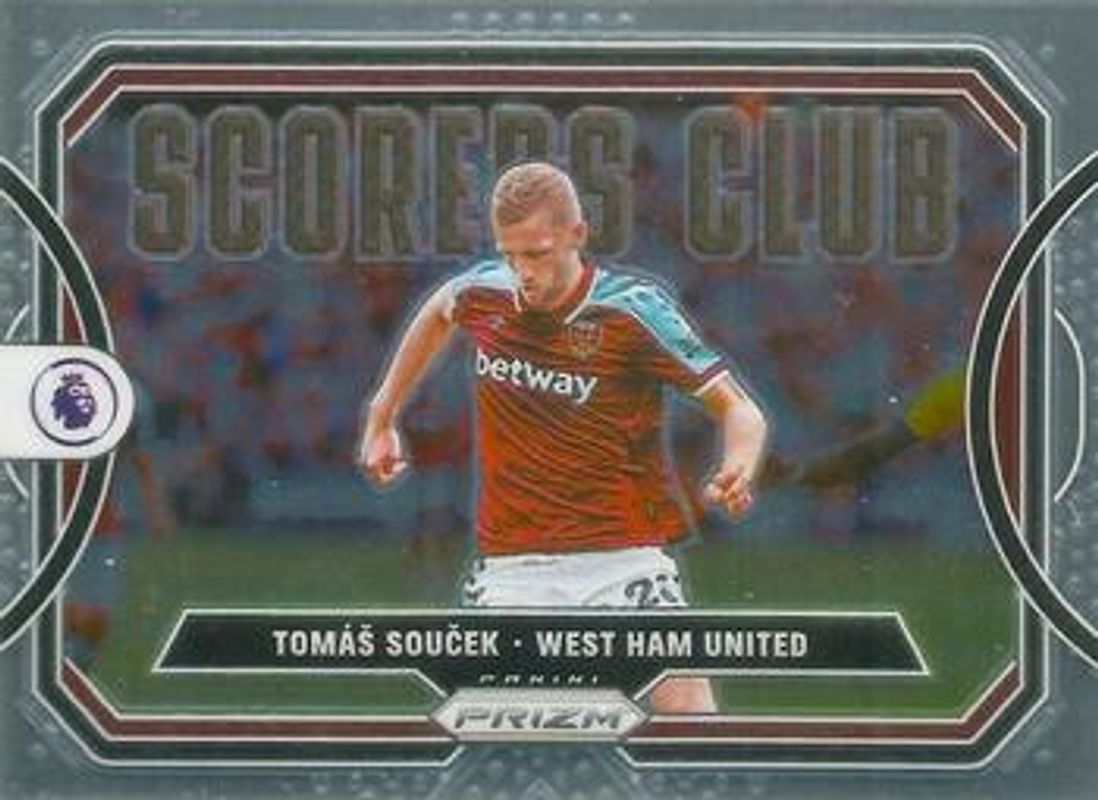 Tomas Soucek 2021 Prizm Premier League #24 Scorers Club RAW