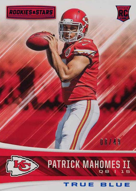 Patrick Mahomes II 2017 Rookies & Stars #201 True Blue /49 RAW