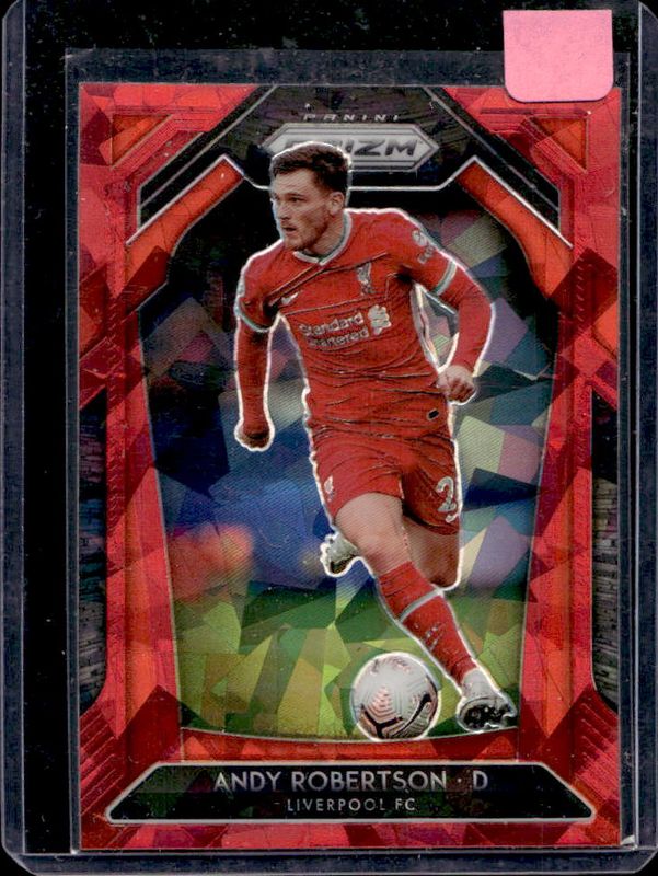 Andy Robertson 2020 Prizm Premier League #244 Red Ice RAW