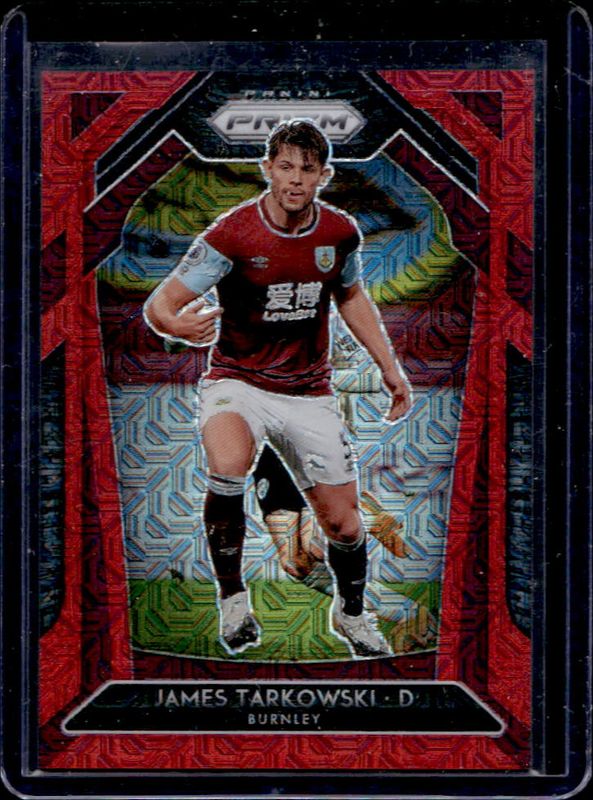 James Tarkowski 2020 Prizm Premier League #47 Red Mojo /135 RAW