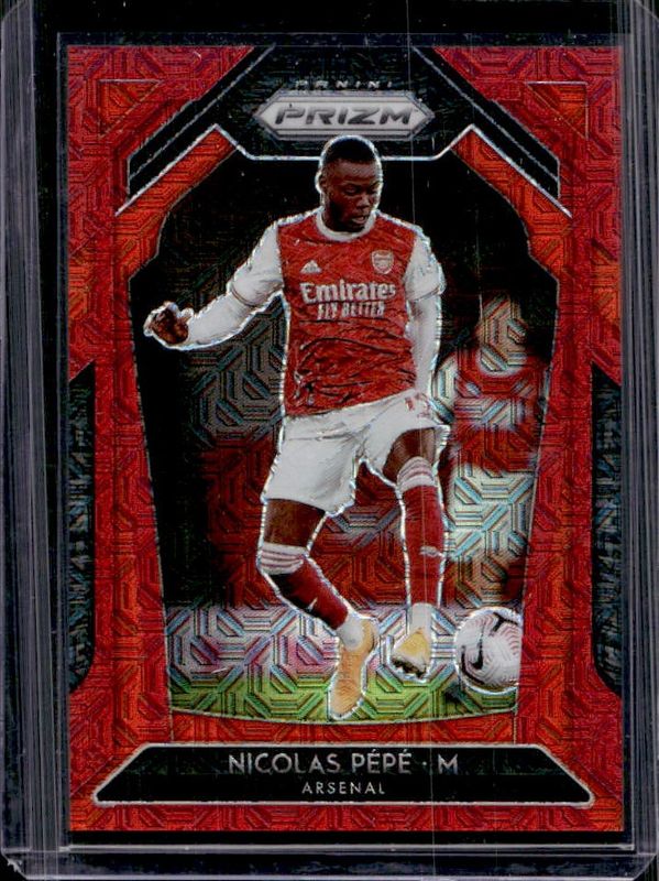 Nicolas Pepe 2020 Prizm Premier League #42 Red Mojo /135 RAW