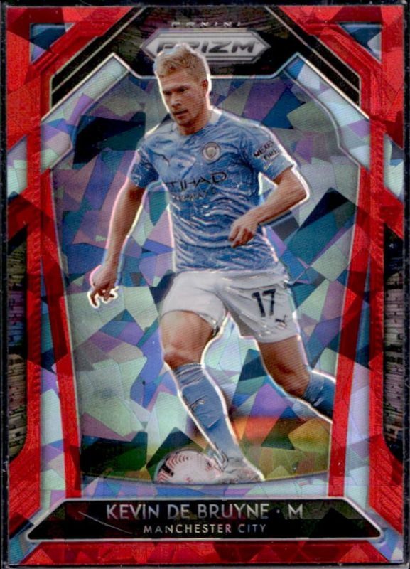 Kevin De Bruyne 2020 Prizm Premier League #99 Red Ice RAW