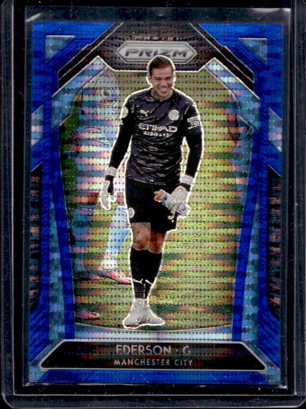 Ederson (Goalkeeper) 2020 Prizm Premier League #91 Breakaway Blue /195 RAW