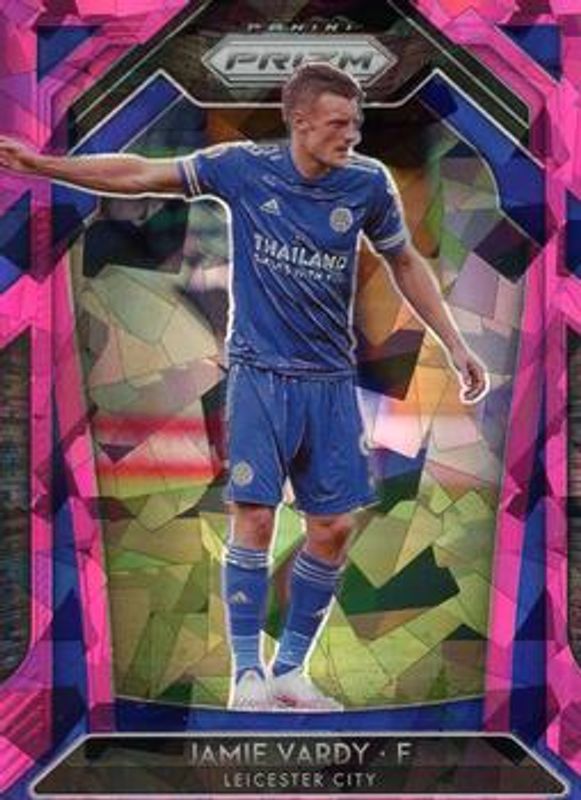 Jamie Vardy 2020 Prizm Premier League #133 Pink Ice RAW