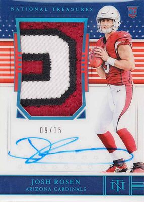 2018 National Treasures #164 Rookie Patch Auto - Stars & Stripes /15