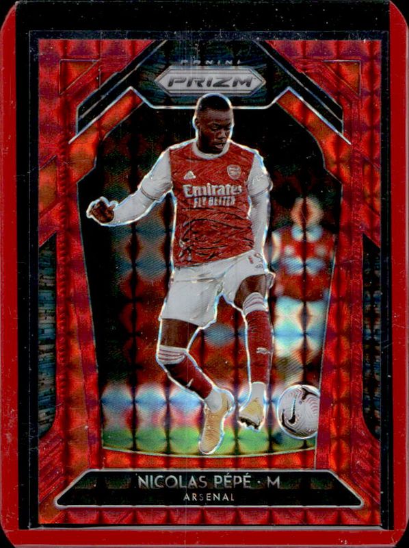 Nicolas Pepe 2020 Prizm Premier League #42 Red Mosaic /159 RAW