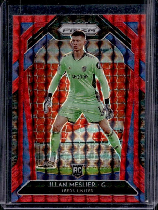 Illan Meslier 2020 Prizm Premier League #196 Red Mosaic /159 Rookie RAW