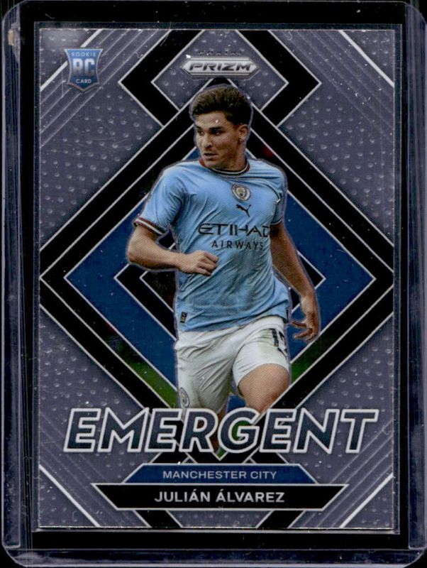 Julian Alvarez 2022 Prizm Premier League #1 Emergent Rookie RAW