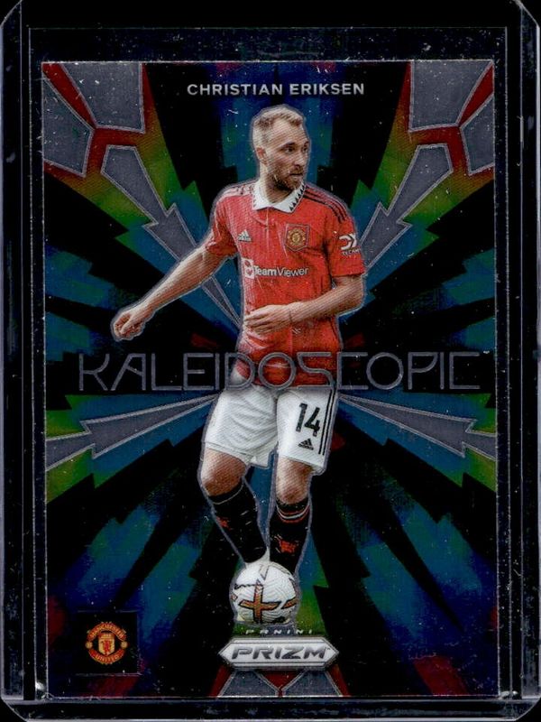 Christian Eriksen 2022 Prizm Premier League #22 Kaleidoscopic RAW