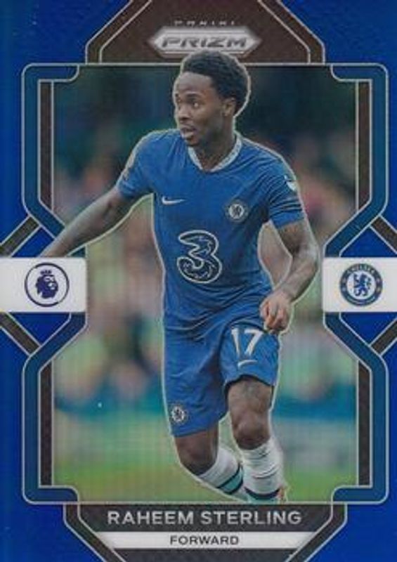 Raheem Sterling 2022 Prizm Premier League #114 Blue /175 RAW