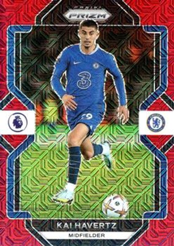 Kai Havertz 2022 Prizm Premier League #110 Red Mojo /99 RAW