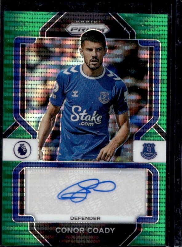 Conor Coady 2022 Prizm Premier League #S-CC Signatures - Green Pulsar RAW
