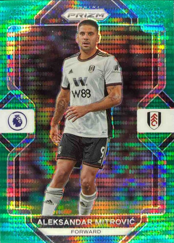 Aleksandar Mitrovic 2022 Prizm Premier League #61 Green Pulsar RAW