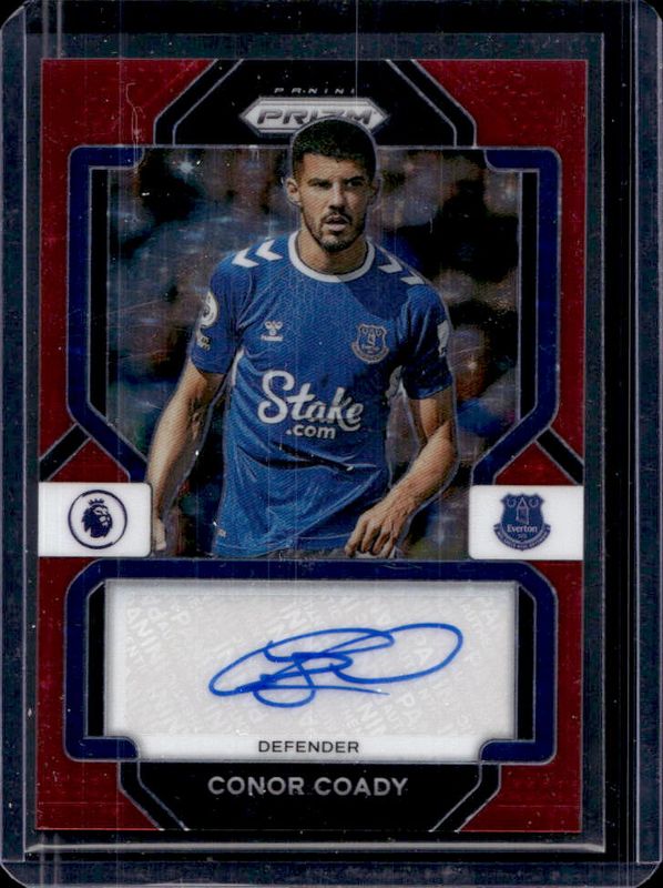 Conor Coady 2022 Prizm Premier League #S-CC Signatures - Red Stars RAW