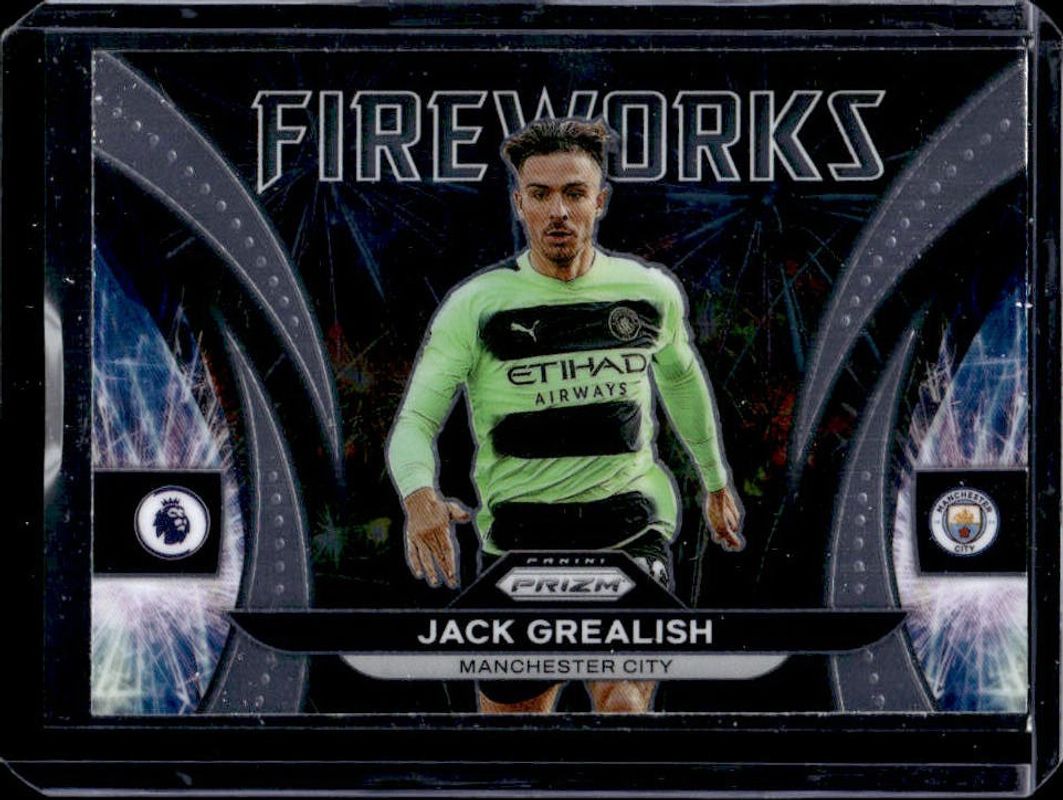 Jack Grealish 2022 Prizm Premier League #1 Fireworks RAW
