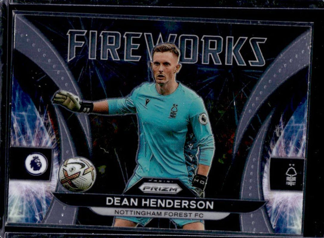Dean Henderson 2022 Prizm Premier League #10 Fireworks RAW