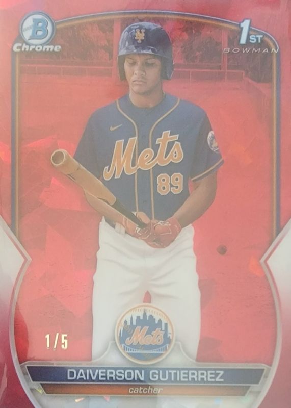 2023 Bowman Chrome Sapphire Edition #BCP-154 Prospects - Red /5 (1st)