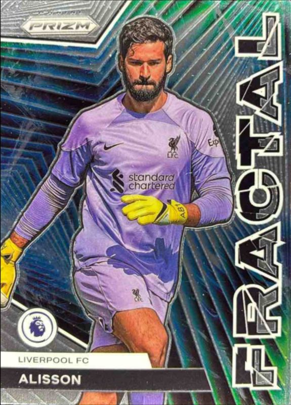 Alisson Becker 2022 Prizm Premier League #13 Fractal RAW