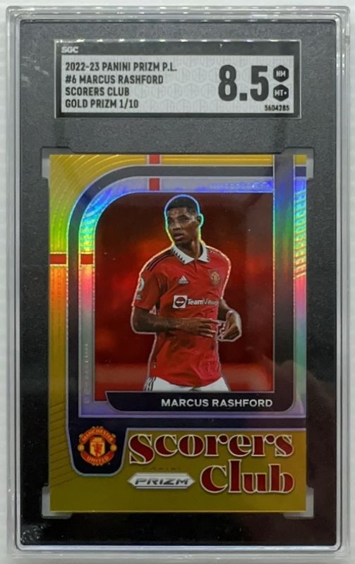 Marcus Rashford 2022 Prizm Premier League #6 Scorers Club - Gold /10 RAW