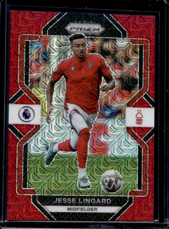 Jesse Lingard 2022 Prizm Premier League #138 Red Mojo /99 RAW