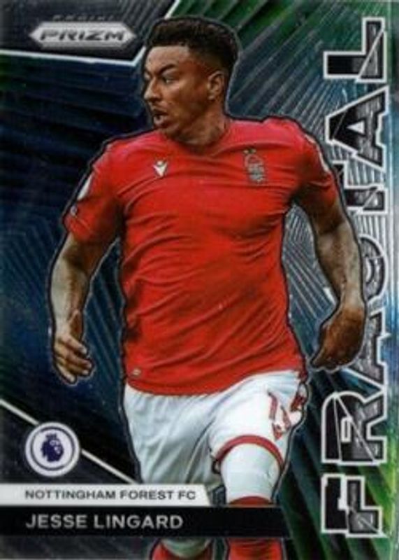 Jesse Lingard 2022 Prizm Premier League #10 Fractal RAW