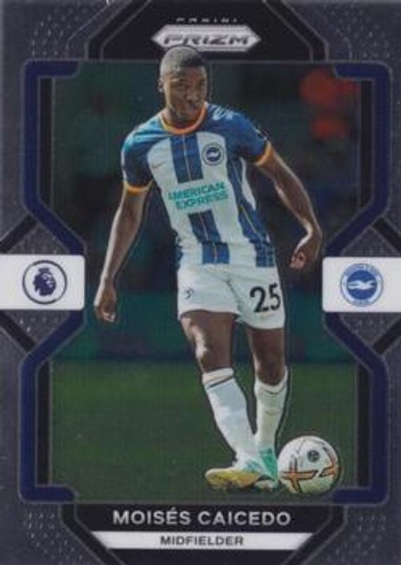 Moises Caicedo 2022 Prizm Premier League #135 Base Rookie RAW