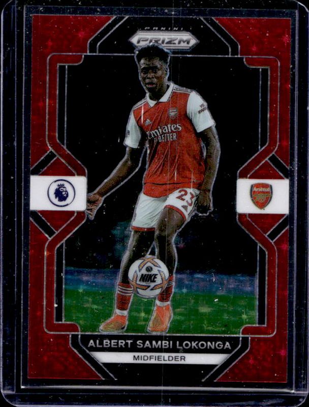 Albert Sambi Lokonga 2022 Prizm Premier League #168 Red Stars /15 RAW