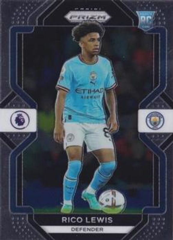 Rico Lewis 2022 Prizm Premier League #17 Base Rookie RAW