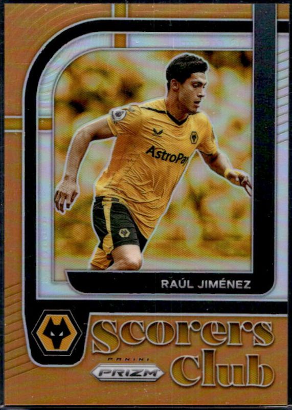 Raul Jimenez 2022 Prizm Premier League #17 Scorers Club - Orange /25 RAW