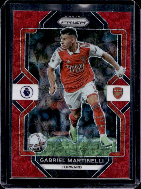 Gabriel Martinelli 2022 Prizm Premier League #161 Choice Red /30 RAW