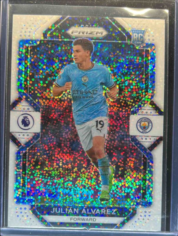 Julian Alvarez 2022 Prizm Premier League #16 White Sparkle /(SSP) Rookie RAW