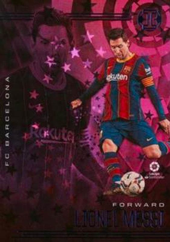 Lionel Messi 2020 Chronicles #21 Illusions La Liga Purple Astro RAW