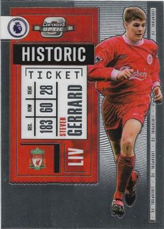 Steven Gerrard 2020 Chronicles #4 Contenders Historic Rookie Ticket Premier League RAW