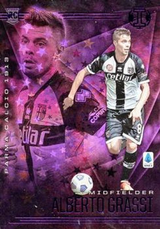 Alberto Grassi 2020 Chronicles #19 Illusions Serie A Purple Astro RAW