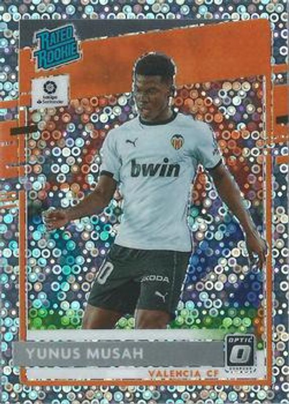 Yunus Musah 2020 Chronicles #6 Optic Rated Rookies La Liga Silver Circles RAW