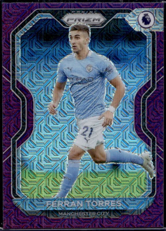 Ferran Torres 2020 Chronicles #6 Premier League Purple Mojo RAW