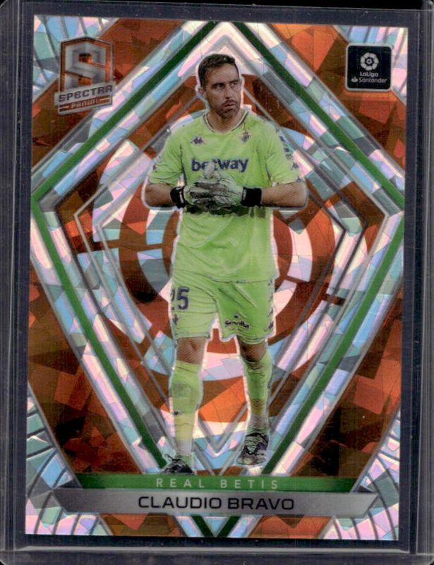 Claudio Bravo 2020 Chronicles #20 Spectra La Liga Orange Ice /23 RAW
