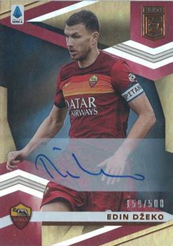 Edin Dzeko 2020 Chronicles #4 Elite Serie A Autographs /500 RAW
